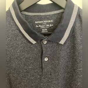 Banana Republic Factory Navy Heather Polo Shirt